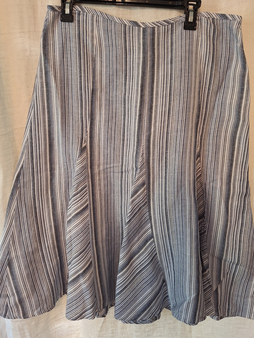 Studio Blue and White Striped Circle Skirt
